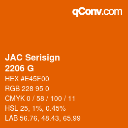 カラーコード: JAC Serisign - 2206 G | qconv.com