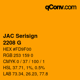 カラーコード: JAC Serisign - 2208 G | qconv.com