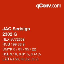 Código de color: JAC Serisign - 2302 G | qconv.com