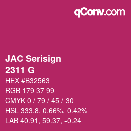 カラーコード: JAC Serisign - 2311 G | qconv.com