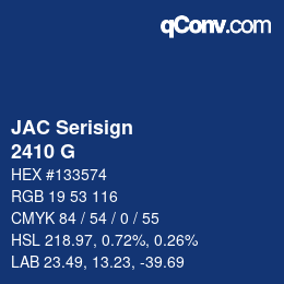 Color code: JAC Serisign - 2410 G | qconv.com