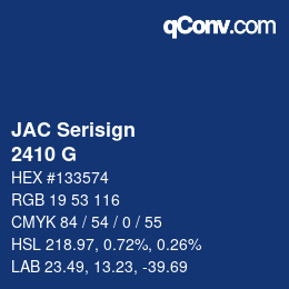 Farbcode: JAC Serisign - 2410 G | qconv.com