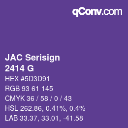 カラーコード: JAC Serisign - 2414 G | qconv.com