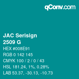 カラーコード: JAC Serisign - 2509 G | qconv.com