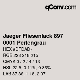 Farbcode: Jaeger Fliesenlack 897 - 0001 Perlengrau | qconv.com