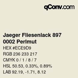 Farbcode: Jaeger Fliesenlack 897 - 0002 Perlmut | qconv.com