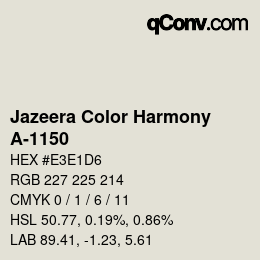 Farbcode: Jazeera Color Harmony - A-1150 | qconv.com