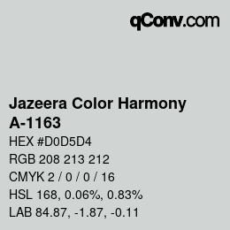 カラーコード: Jazeera Color Harmony - A-1163 | qconv.com