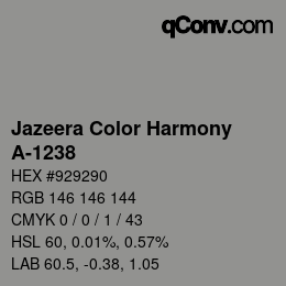 Farbcode: Jazeera Color Harmony - A-1238 | qconv.com