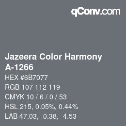 Farbcode: Jazeera Color Harmony - A-1266 | qconv.com