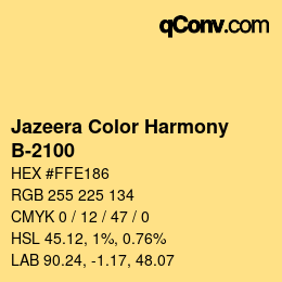 カラーコード: Jazeera Color Harmony - B-2100 | qconv.com