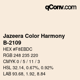 Farbcode: Jazeera Color Harmony - B-2109 | qconv.com