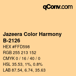 Code couleur: Jazeera Color Harmony - B-2126 | qconv.com