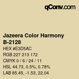 Farbcode: Jazeera Color Harmony - B-2128 | qconv.com