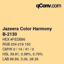 Farbcode: Jazeera Color Harmony - B-2130 | qconv.com