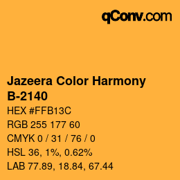 カラーコード: Jazeera Color Harmony - B-2140 | qconv.com