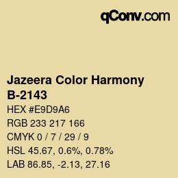 Color code: Jazeera Color Harmony - B-2143 | qconv.com