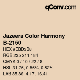 カラーコード: Jazeera Color Harmony - B-2150 | qconv.com