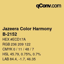 Farbcode: Jazeera Color Harmony - B-2152 | qconv.com