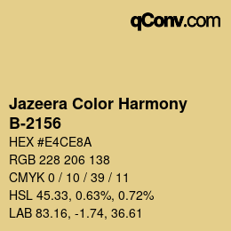 Farbcode: Jazeera Color Harmony - B-2156 | qconv.com