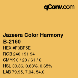 Farbcode: Jazeera Color Harmony - B-2160 | qconv.com