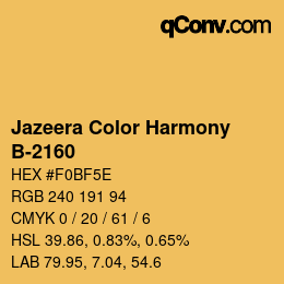 Color code: Jazeera Color Harmony - B-2160 | qconv.com