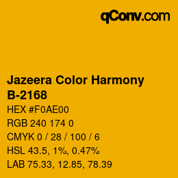 カラーコード: Jazeera Color Harmony - B-2168 | qconv.com
