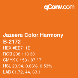 Color code: Jazeera Color Harmony - B-2172 | qconv.com