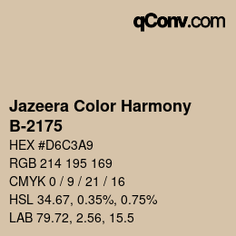 Color code: Jazeera Color Harmony - B-2175 | qconv.com