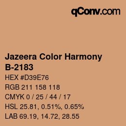 Farbcode: Jazeera Color Harmony - B-2183 | qconv.com