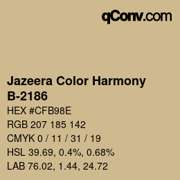 カラーコード: Jazeera Color Harmony - B-2186 | qconv.com