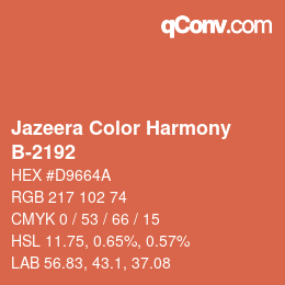 Farbcode: Jazeera Color Harmony - B-2192 | qconv.com
