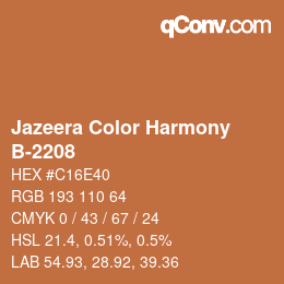 Color code: Jazeera Color Harmony - B-2208 | qconv.com