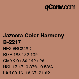 Color code: Jazeera Color Harmony - B-2217 | qconv.com