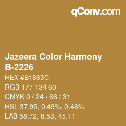 Color code: Jazeera Color Harmony - B-2226 | qconv.com