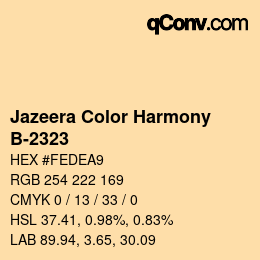 Farbcode: Jazeera Color Harmony - B-2323 | qconv.com