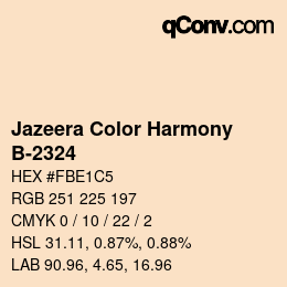 Código de color: Jazeera Color Harmony - B-2324 | qconv.com