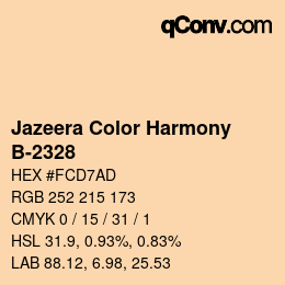 Farbcode: Jazeera Color Harmony - B-2328 | qconv.com