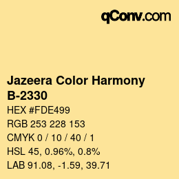 カラーコード: Jazeera Color Harmony - B-2330 | qconv.com