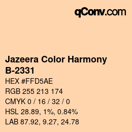 Farbcode: Jazeera Color Harmony - B-2331 | qconv.com