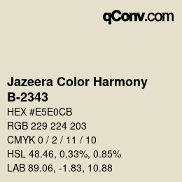 カラーコード: Jazeera Color Harmony - B-2343 | qconv.com