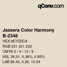 カラーコード: Jazeera Color Harmony - B-2348 | qconv.com