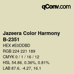 Farbcode: Jazeera Color Harmony - B-2351 | qconv.com