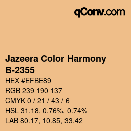 Code couleur: Jazeera Color Harmony - B-2355 | qconv.com