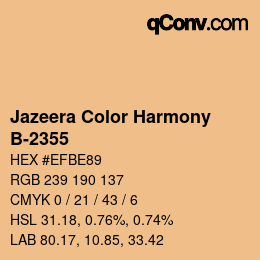 カラーコード: Jazeera Color Harmony - B-2355 | qconv.com