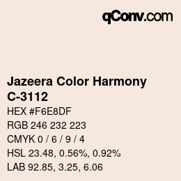 Farbcode: Jazeera Color Harmony - C-3112 | qconv.com