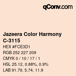 Code couleur: Jazeera Color Harmony - C-3115 | qconv.com