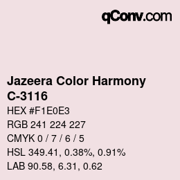 Farbcode: Jazeera Color Harmony - C-3116 | qconv.com