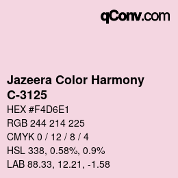 カラーコード: Jazeera Color Harmony - C-3125 | qconv.com