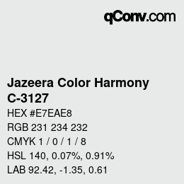 Código de color: Jazeera Color Harmony - C-3127 | qconv.com